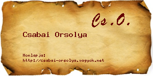 Csabai Orsolya névjegykártya