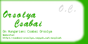 orsolya csabai business card